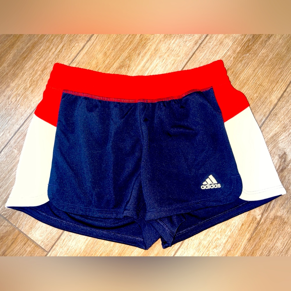 Adidas Shorts Womens XS Navy Red AeroReady Techfit Volleyball Lightweight Mint